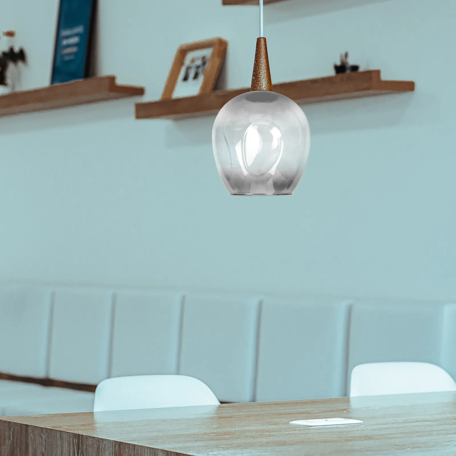 ランプシェード透明ガラスランプシェード床置き交換用ベッドサイド耐久性のあるクリエイティブな天井照明