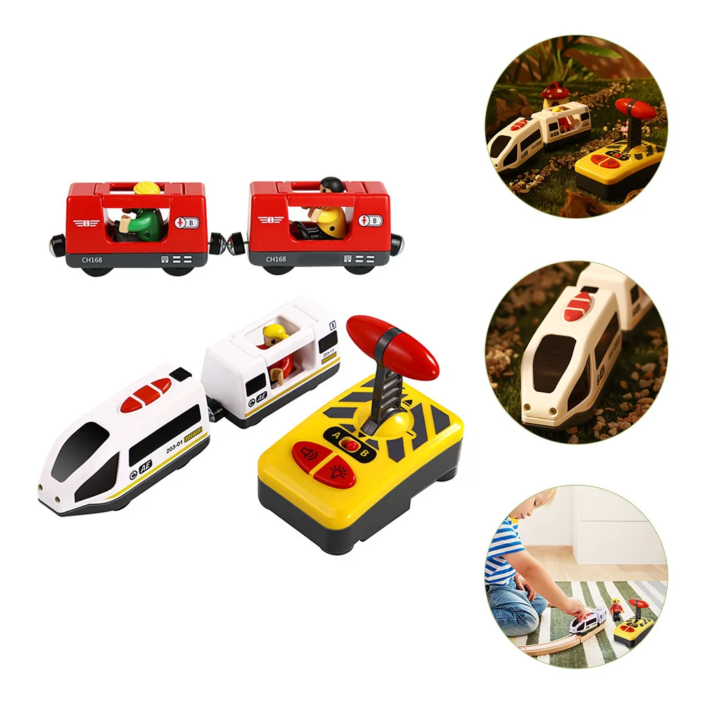 Train électrique télécommandé pour enfants, en plastique, détails fins, moteur résistant à l'usure, pour Collection, décoration, cadeau, 1 ensemble