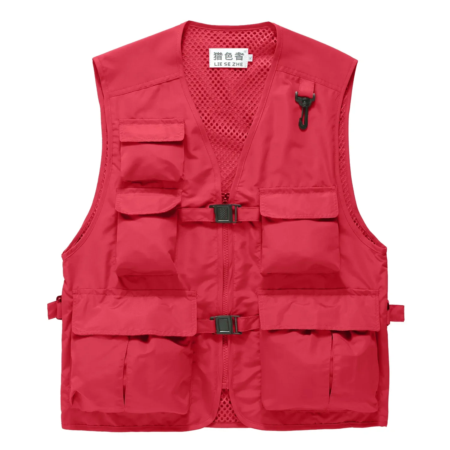 2024 men's multi-pocket functional tooling vest, outdoor photography fishing, vest, customizable LOGO