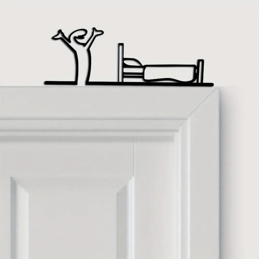 HxIron Arte de Parede Moderna Minimalista em Ferro Preto, Painel Metálico Abstrato 2D, Fácil de Instalar, Durável para Sala de Estar, Escritório, Quarto