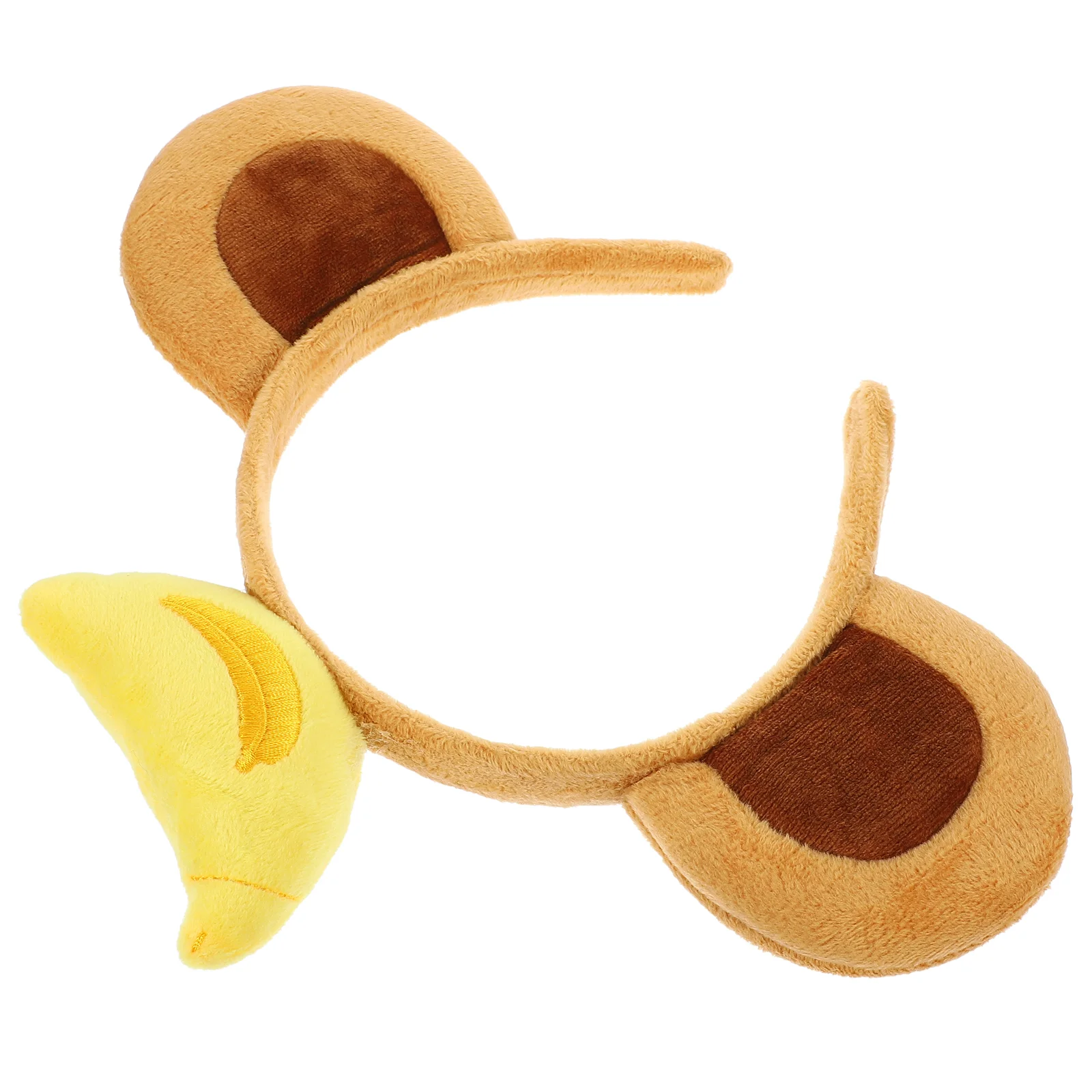 

Decorative Headband Monkey Ear for Women Cute Animals Girl Kids Headbands Dress up Cosplay with Banana Tail