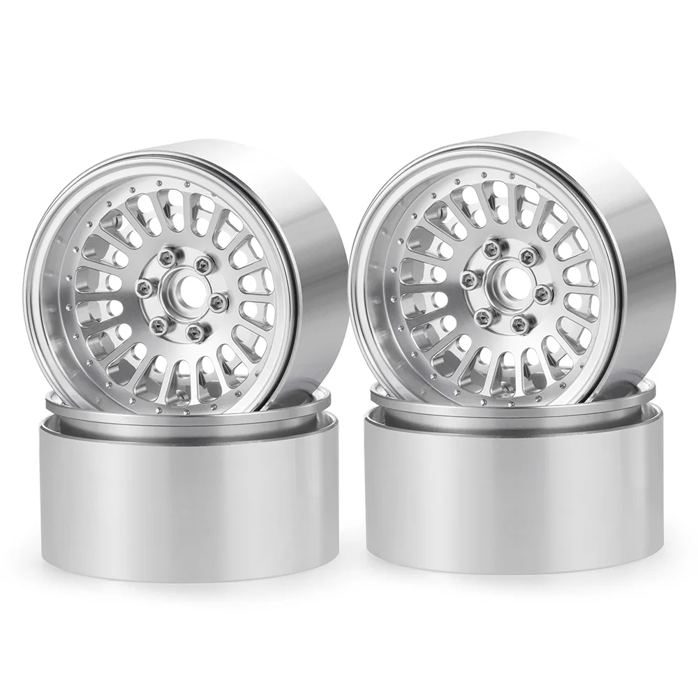 MIBIDAO 4 قطعة 2.2 بوصة سبائك الألومنيوم Beadlock جنوط عجلات محور ل محوري RBX10 الشبح TRX-4 1/10 RC الزاحف سيارة ترقية أجزاء #3