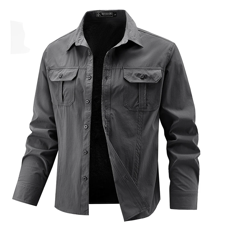 

Men's Long-sleeved Shirt Ice Silk Outdoor Work Jacket
