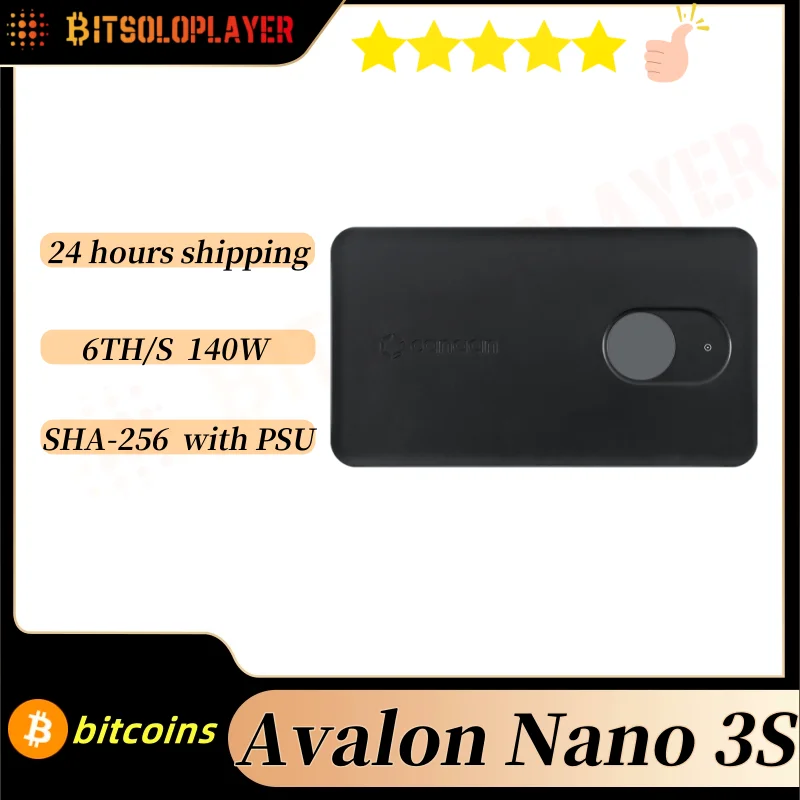 

Canaan Avalon Nano3S 6TH/s 140W Bitcoins Miner New Arrive BTC Miner Home Office miner with Original Power Supply
