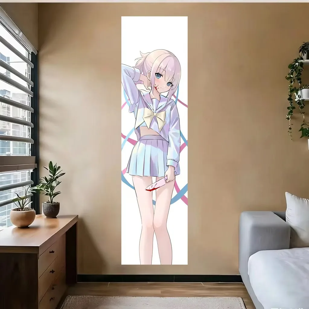 Yami Kawaii Sailor Uniform Anime Tapestry, Pastel Dark Cute OmgkawaiiAngel Wall Hanging for Bedroom Dorm Living Room Indie Decor