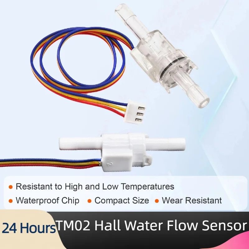 TM02 Датчик расхода воды с эффектом Холла Импульсный выход для кофемашины Диспенсер для воды DC3,5‐24 В Встроенный мини-метр POM