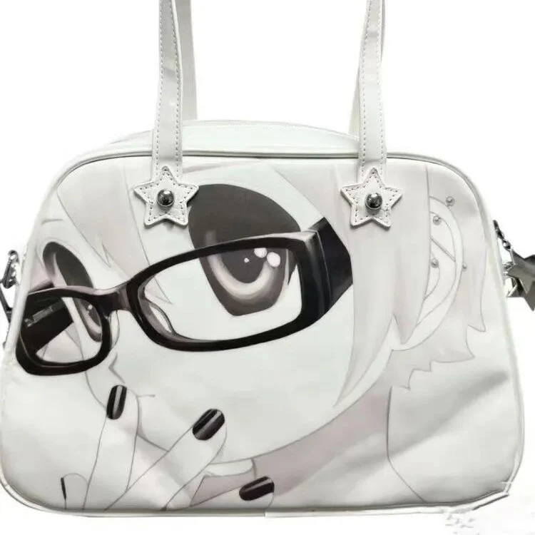 

JinGou 2025 New Faion Student Anime Large Capaci oulder Bag Crossbody Handbag Soft PU Leather Casual Sle for Youth