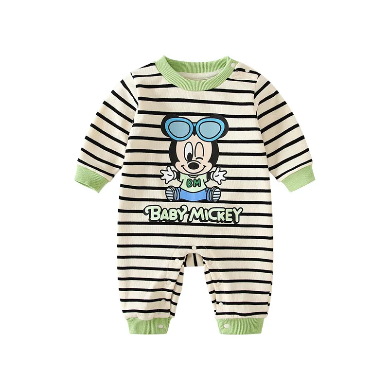 

MINISO Mickey Baby Onesie Spring Soft Cotton Infant Rompers Newborn Outfit Casual Wear Newborns Toddlers 0-12 Months Bodysuits