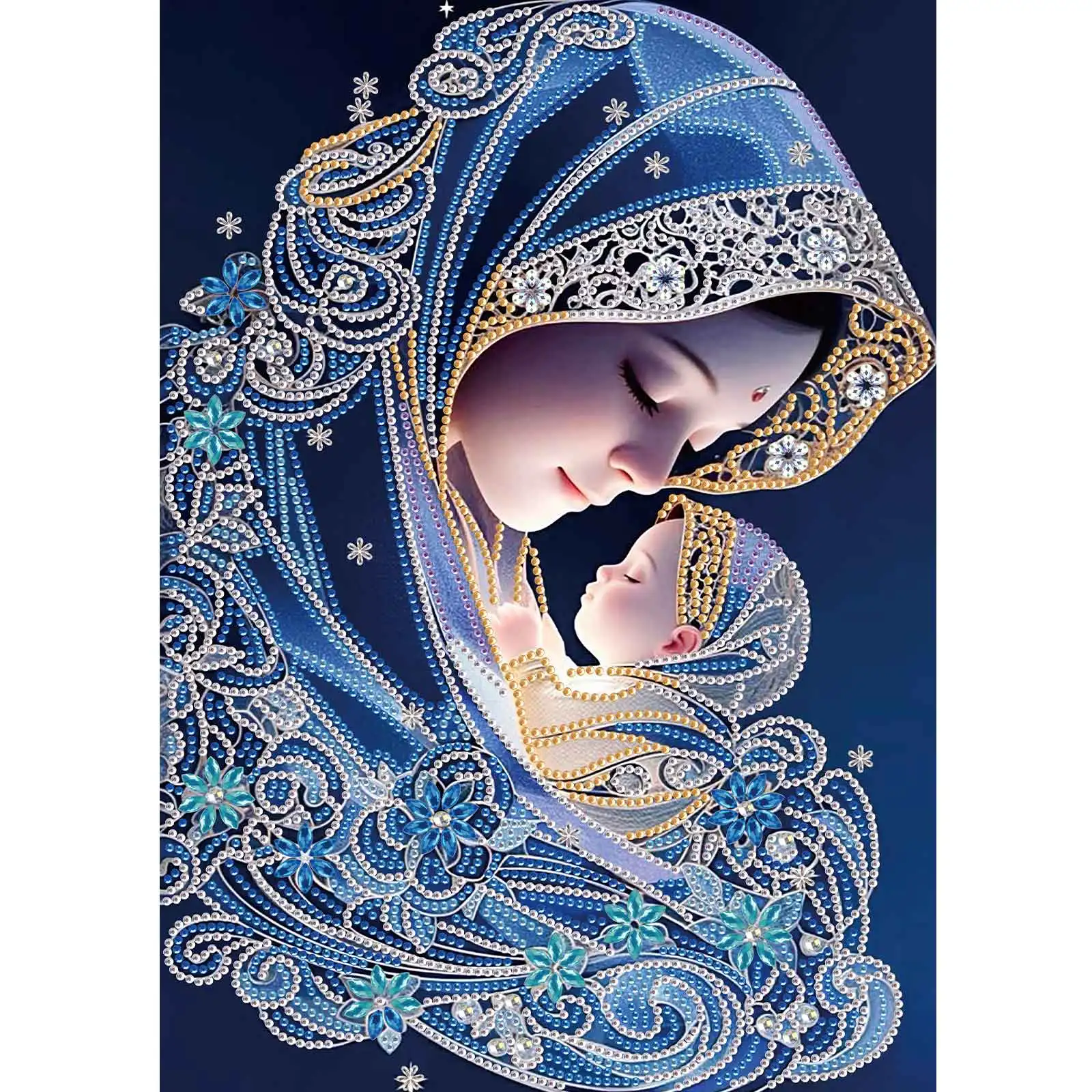 Special Shape Diamond Art Painting Kit for Adult,Religious themes Crystal Rhinestones Painting for Home Wall DecorationArt Gift