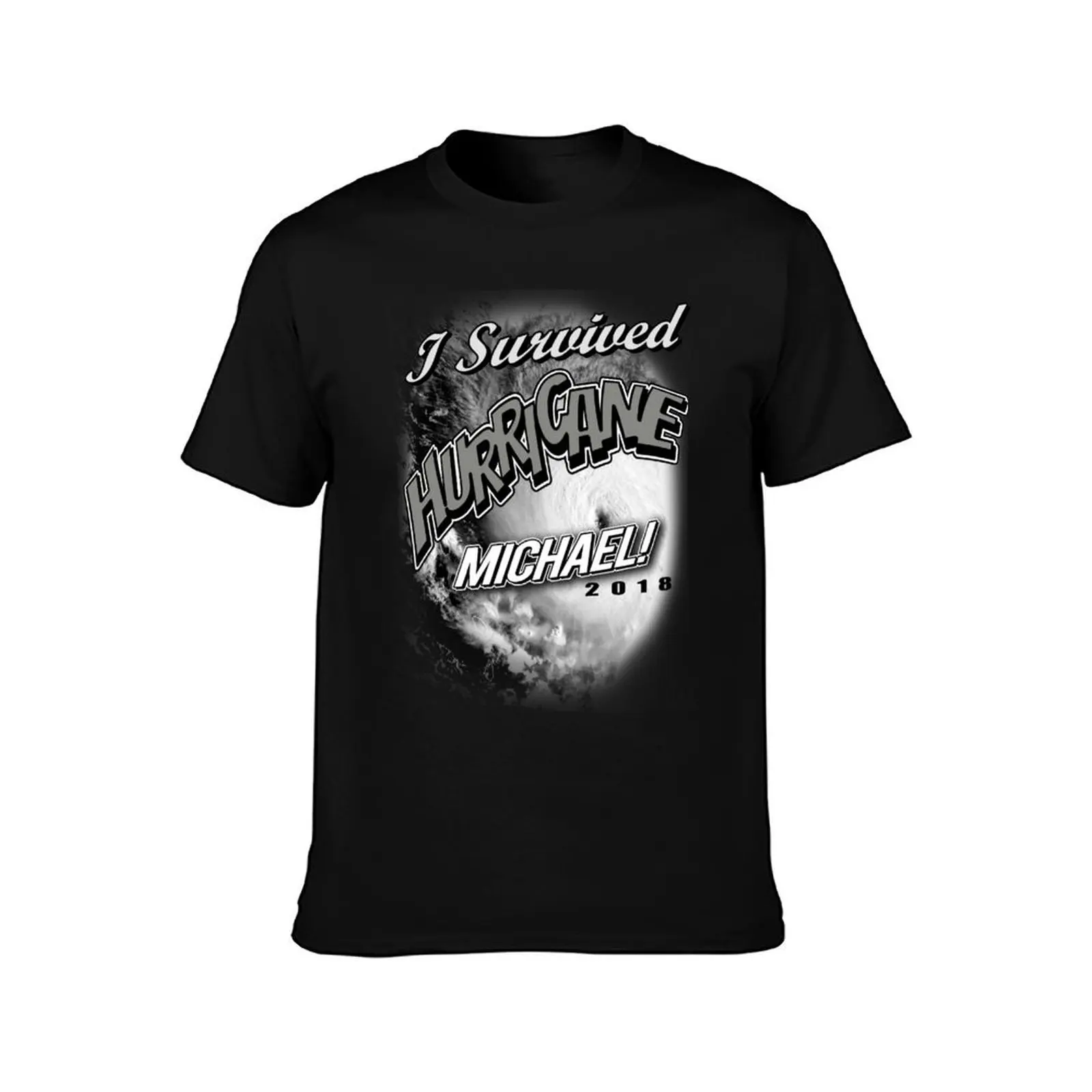 I Survived Hurricane Michael Shirts T-Shirt Big and Tall Solid Color T-Shirt