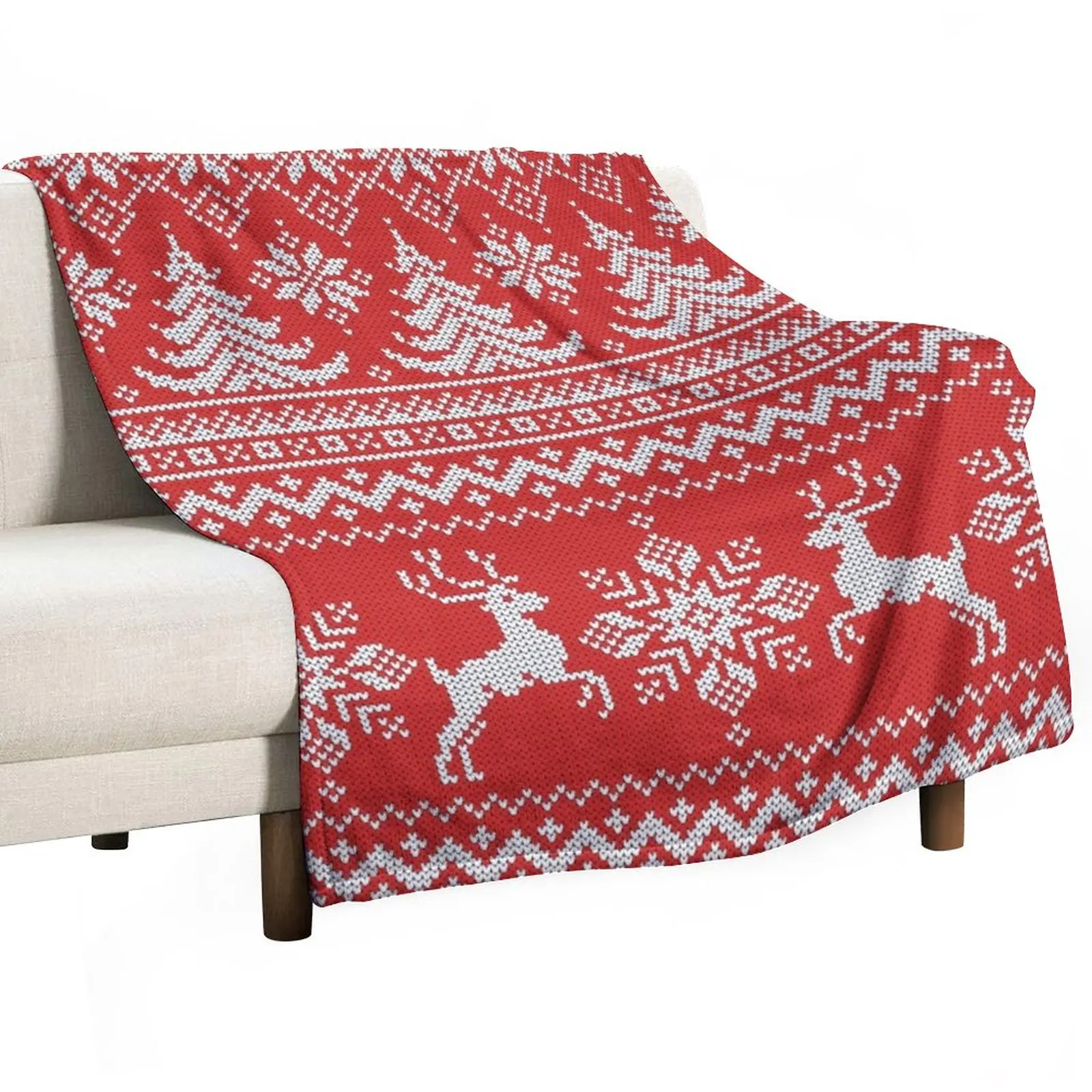 

Red Christmas Knit Throw Blanket throw blanket for sofa Blankets For Bed Sofas Camping Blanket