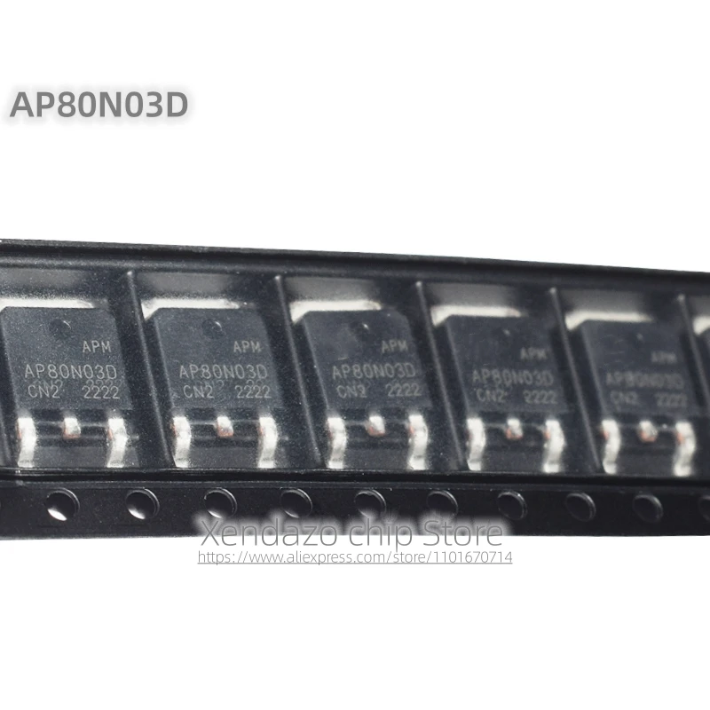 10pcs/lot AP80N03D TO252-3L package Original genuine N-channel 30V 80A 4.0mΩ MOS field effect