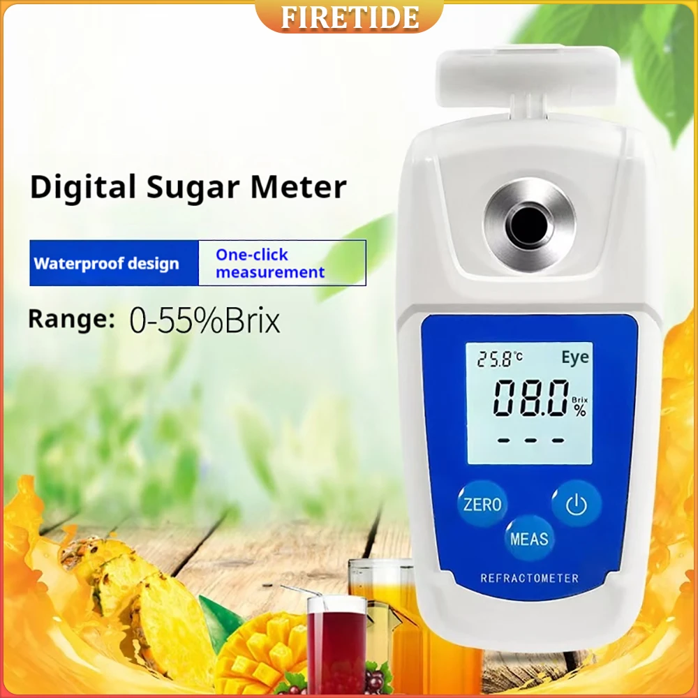 Medidor digital brix refratômetro suco de frutas bebidas sprite bebida açúcar tester medidor suger instrumento de medição de conteúdo 32% 55%