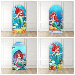 Disney  Undersea Little Mermaid Ariel Kids Birthday Princess Girl Arch Baby Shower Backdrop Party Photography Background Decor