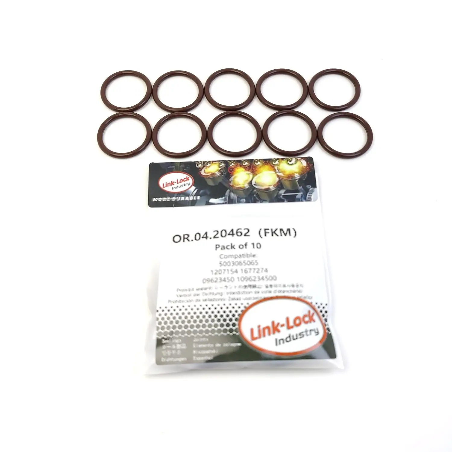 LINK-LOCK 10PCS OR.04.20462 Kit de Juntas Tóricas de Sellado FKM Viton para Tanque de Aire Caliente 5003065065 1207154 1677274 09623450 1096234500 para CIT