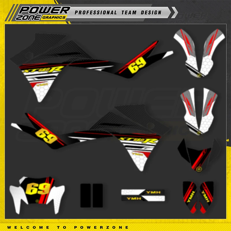 

PowerZone Custom Team Graphics Backgrounds Decals For 3M Stickers Kit For YAMAHA 2005 2006 2007 XT660R XT660X XT660R-X 001