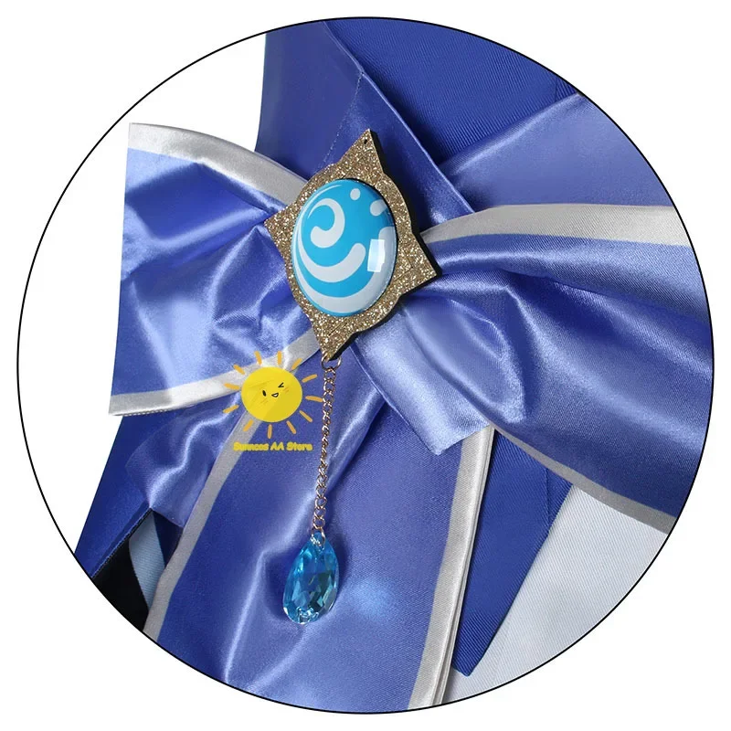 Fontaine Furina Focalors ชุดคอสเพลย์ Genshin Impact Furina เครื่องแต่งกาย Furina ชุดหมวกชุด Focalors วิกผมเสื้อผ้าฮาโลวีน