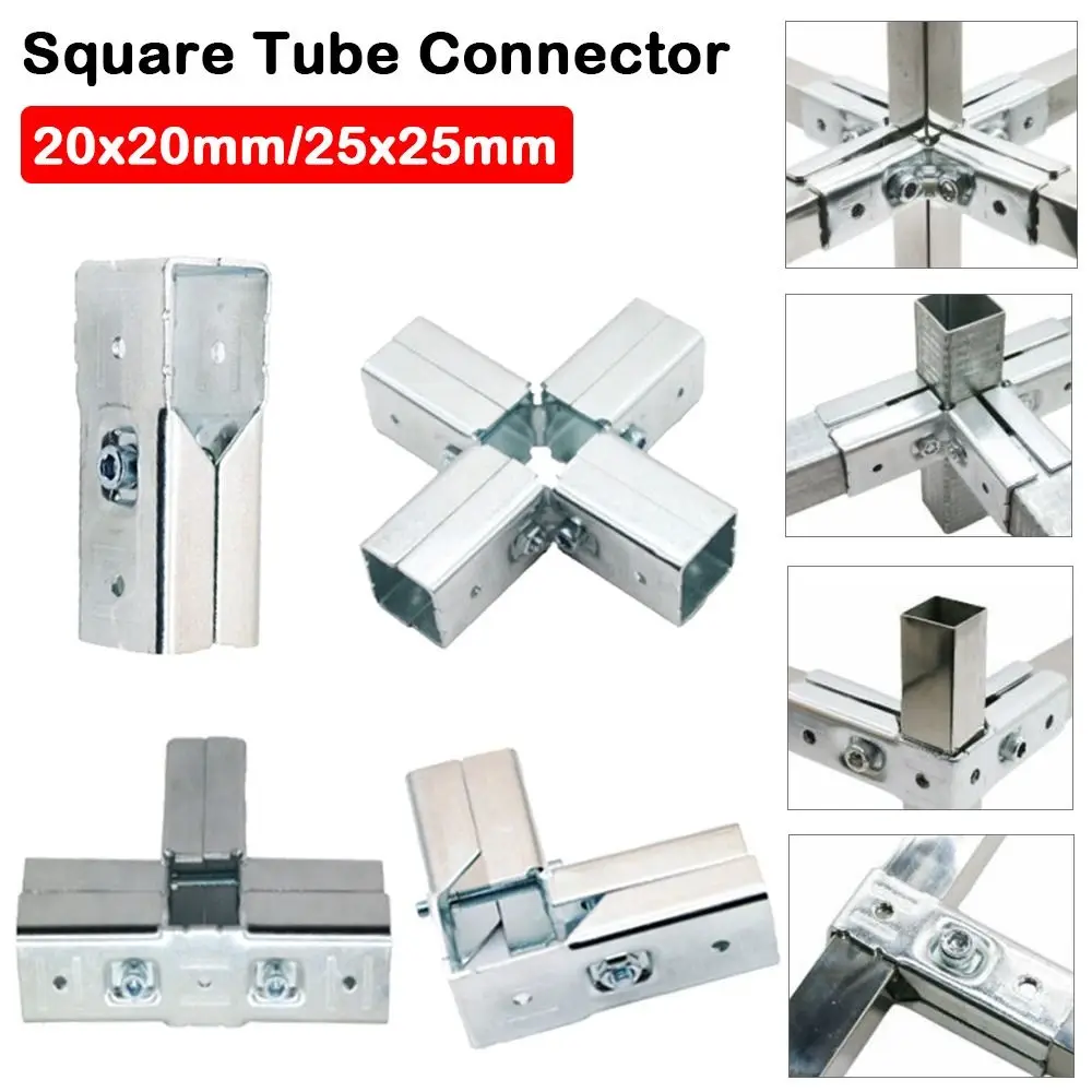 Galvanized Steel Square Tube Connector Adjustable Non Punching Elbow Fixed Buckle Fixed Buckle Non Welding Shelf Bracket