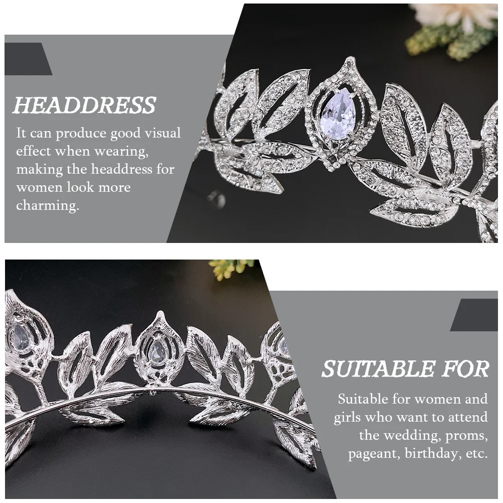 حجر الراين تاج الشعر التبعي أنيقة سبائك الزنك غطاء الرأس حفل زفاف الزفاف أغطية الرأس اكسسوارات الزخرفية