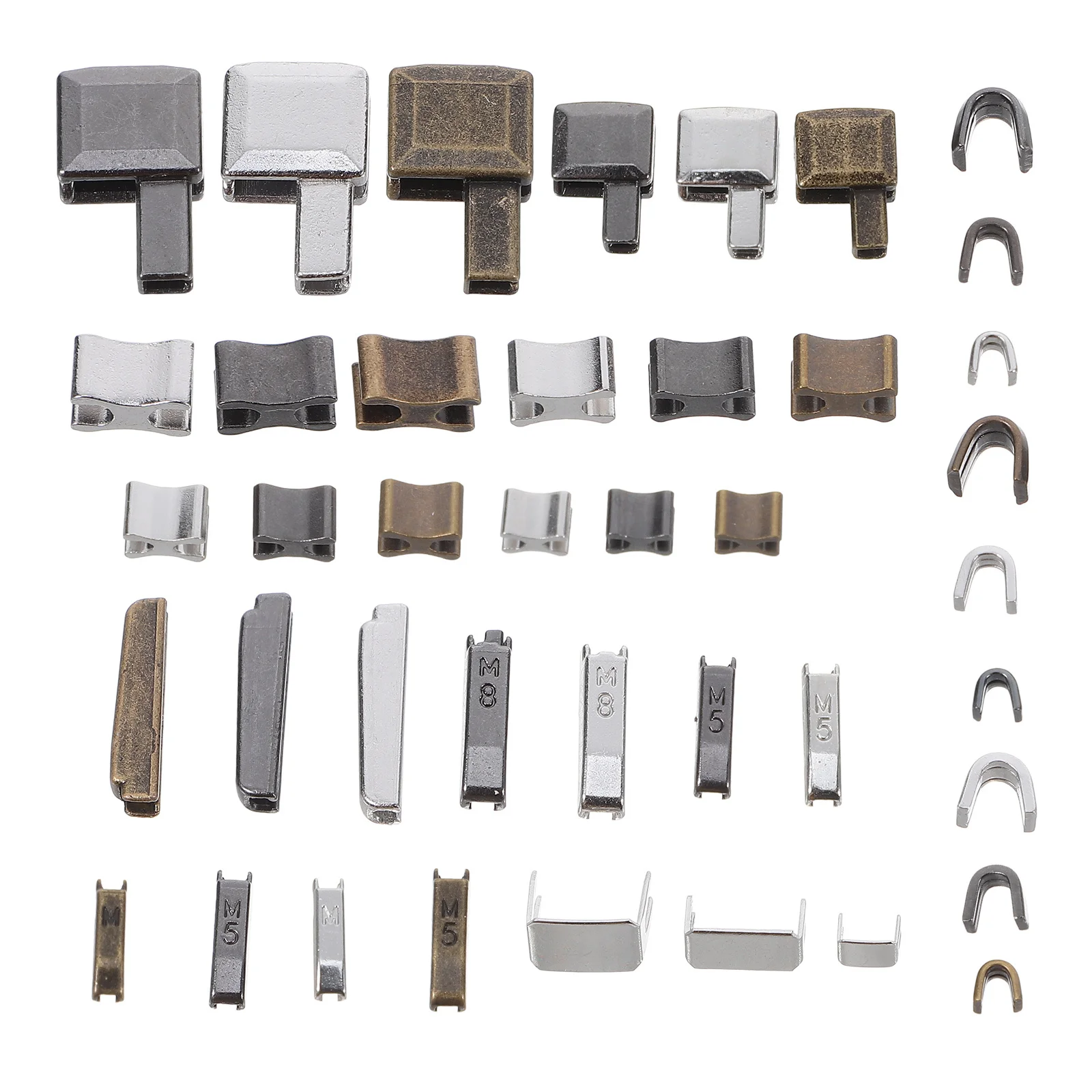 

1Set Metal Zipper Stopper Set Durable Replacement Pins for Clothing Repair Zipper Fixer Kit Jacket Garment Bottom Stops