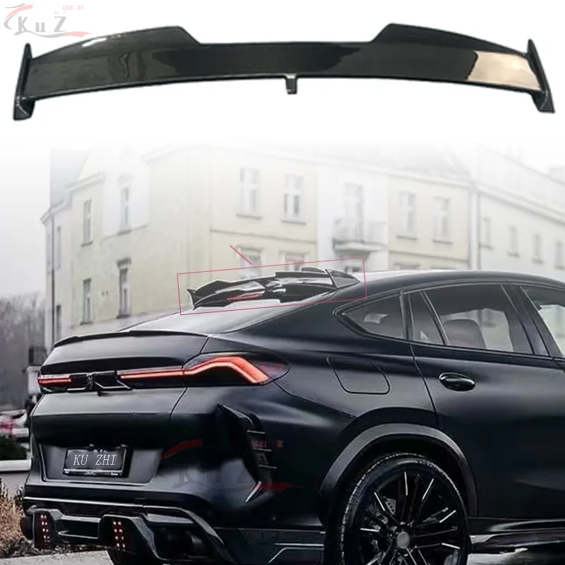 For 2020 2021 2022 2023 BMW X6M X6 F96 G06 100% Real Carbon Fiber Highquality Rear Spoiler Trunk Lid Diffuser OEM Styl