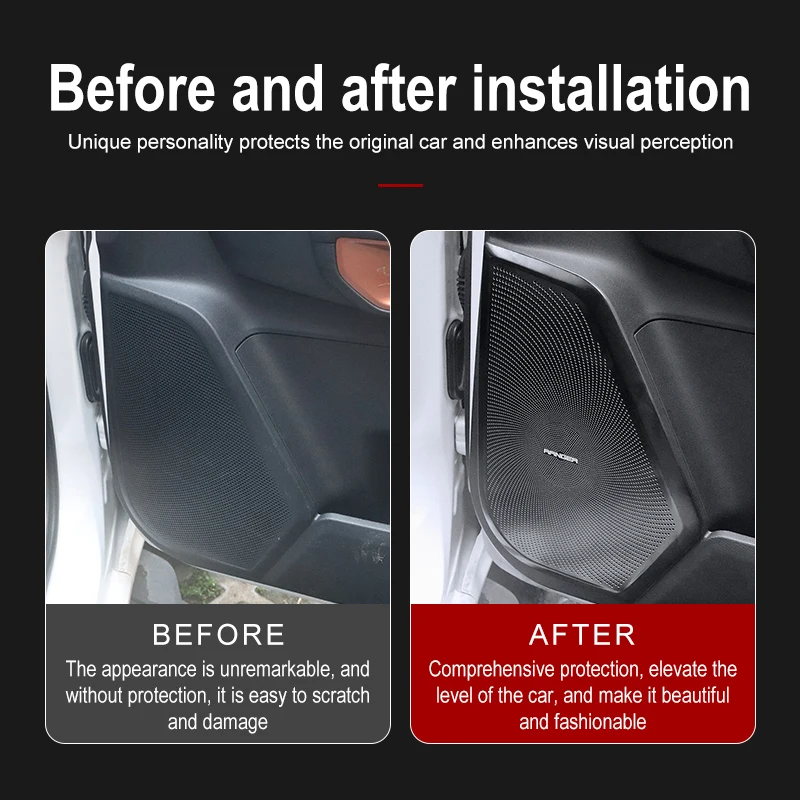 Auto Porta Pannello Audio Suono Altoparlante Proteggere La Copertura Trim Kit Per Ford Ranger 2023 2024 2025 Accessori Auto Modificare Parti