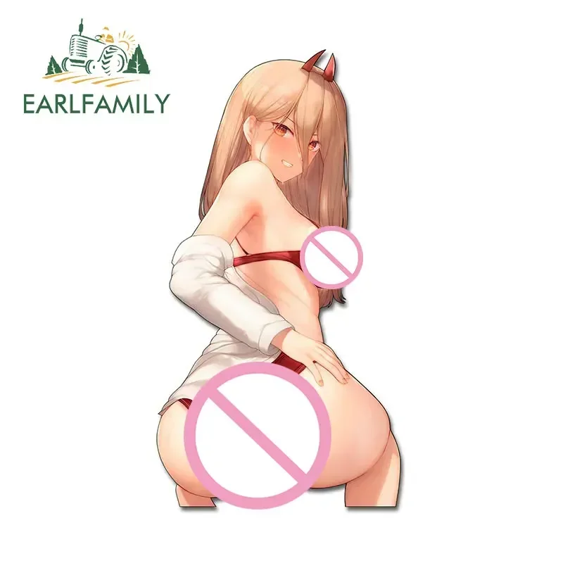 

EARLFAMILY 13cm X 6.9cm For Power Car Stickers Waterproof Anime Decal Personality Trunk Air Conditioner Decoration
