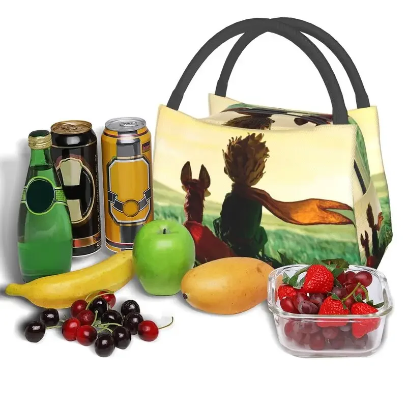 The Little Prince Fox Lunch Boxes Classic France Fairy Tale Fiction Cooler Thermal Food Insulated Lunch Bag Travel Work Pinic