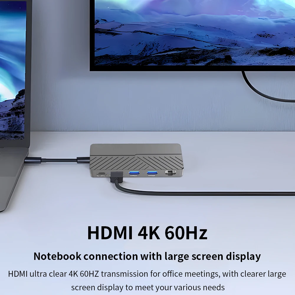 محطة إرساء TISHRIC 6 في 1M.2 SSD - دعم البروتوكول المزدوج (NVMe/NGFF SATA) مع USB3.2 Gen2 بسرعة 10 جيجابت في الثانية