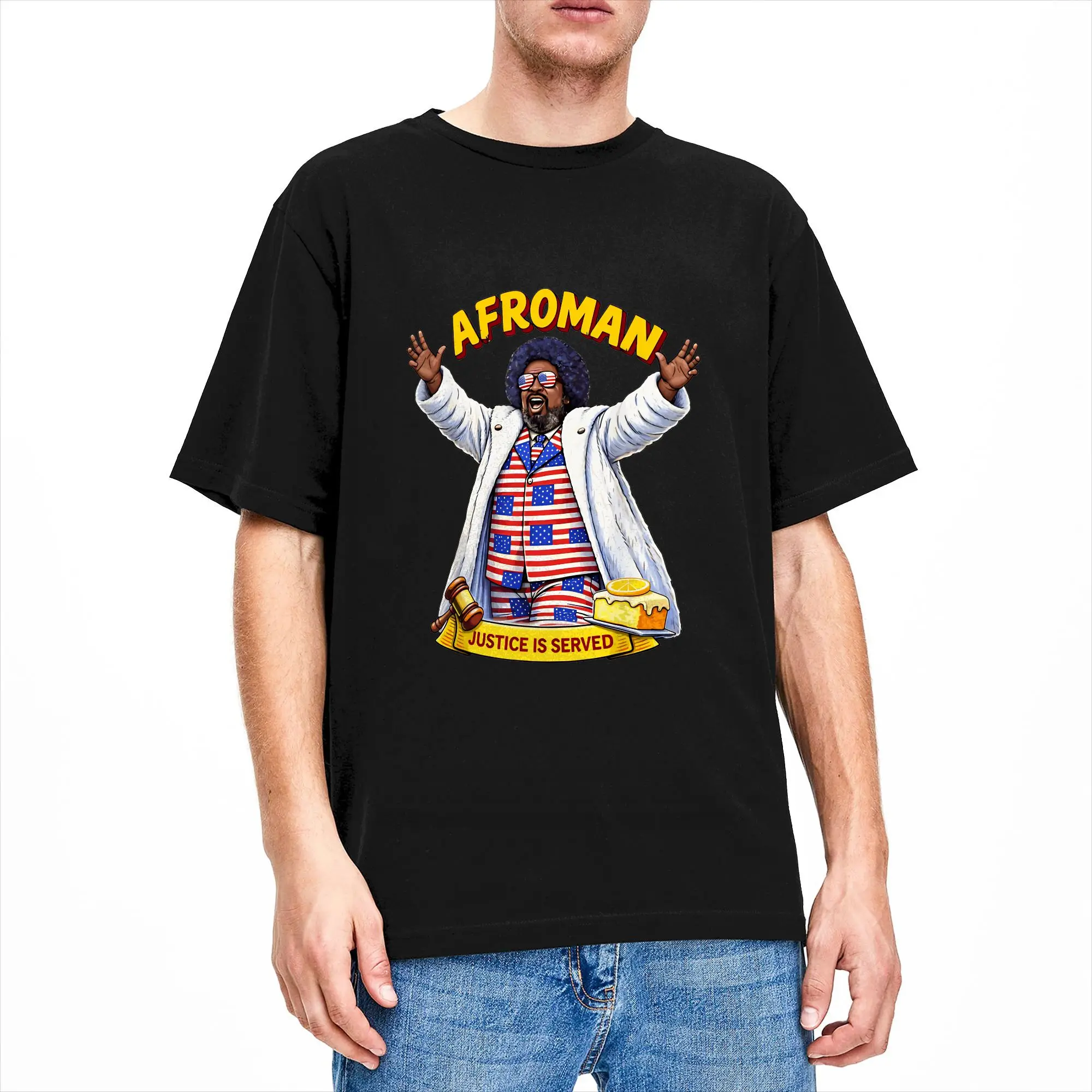 

Afroman Justice Is Served T Shirt Summer Trending T Shirts Men's Cotton Breathable Plus Size 5XL Clothing Short Sleeve Tshirt