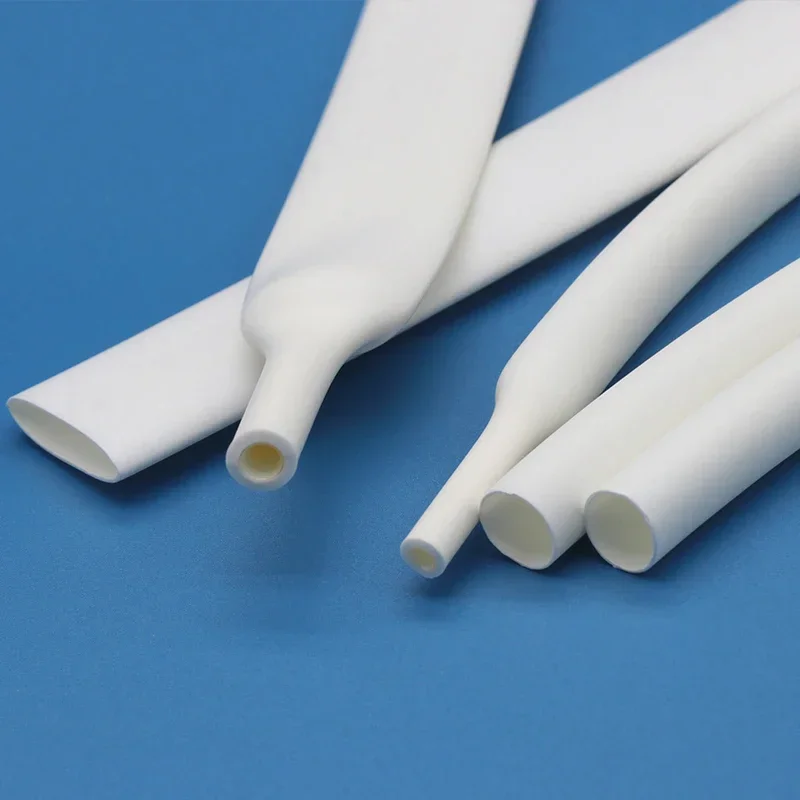 1M 4:1 White Heat Shrink Tube With Glue Thermoretractile Heat Shrinkable Tubing Dual Wall Heat Shrink Tubing 4 6 8 12 16 20mm