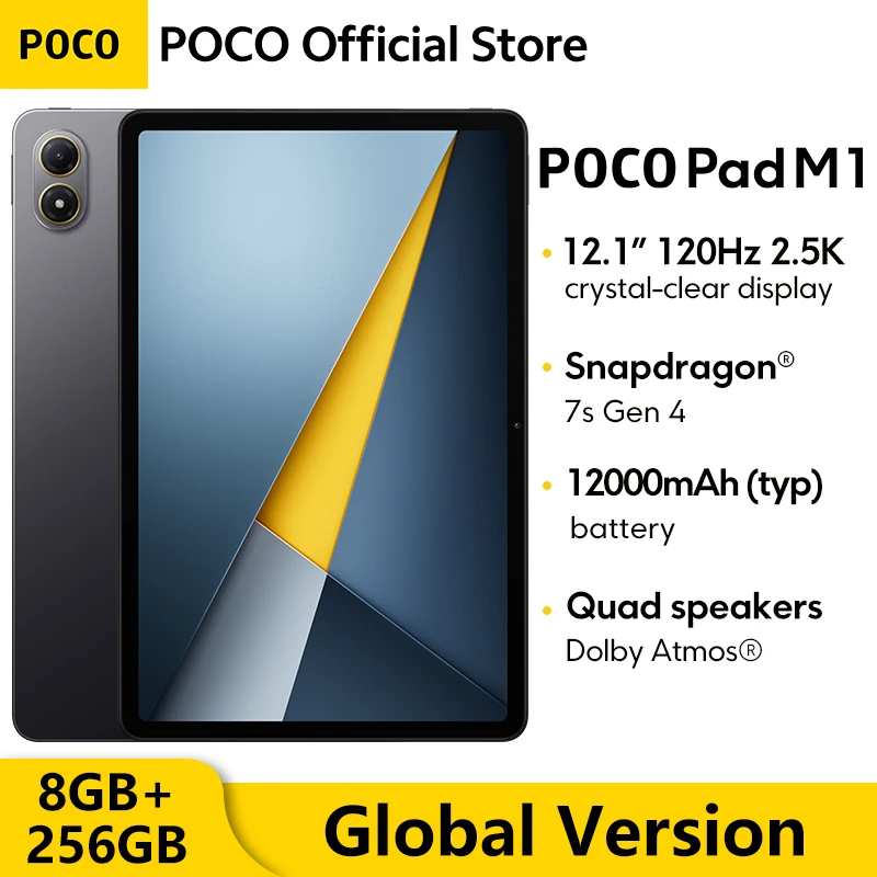 POCO PAD M1 Global Version 8GB 256GB Tablet Snapdragon 7s Gen 4