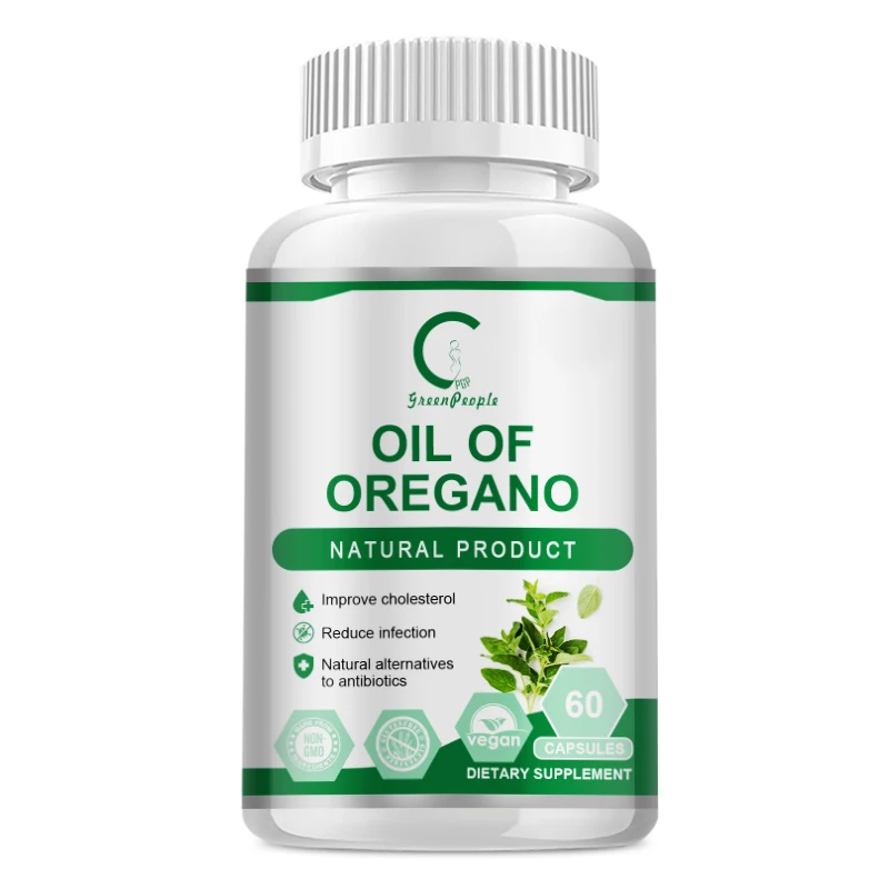 Oregano oil Capsules Omega 3 6 9 Vitamin E for Gut Mood Blood Health Skin Beauty Blood Circulation Cholesterol Hormone Balance