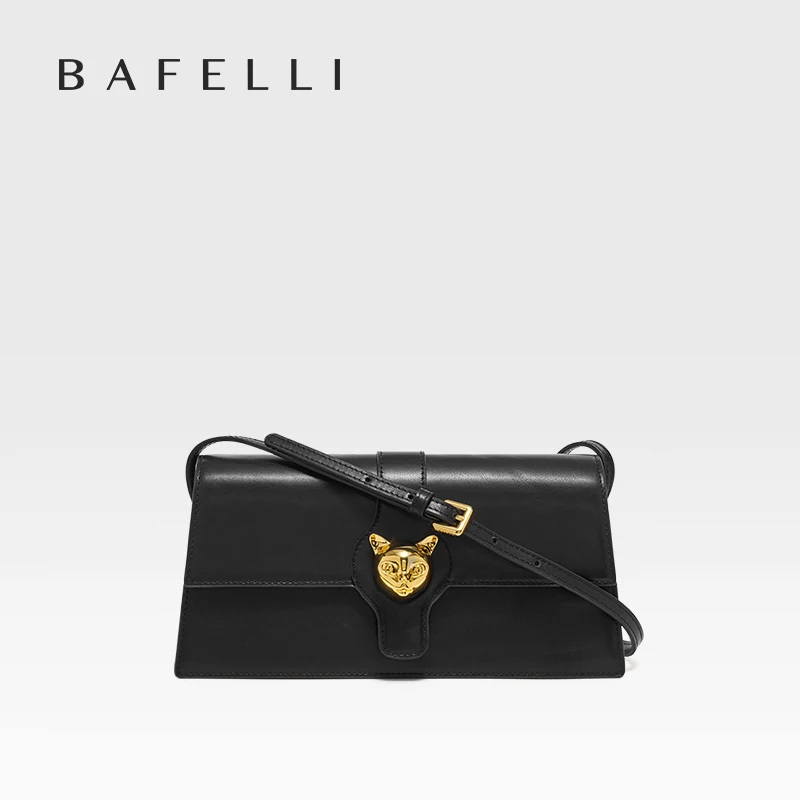 BAFELLI 2025 NEW WOMEN'S LUXURY BAGS NAMELESS CAT SERIES BRAND FASHION HANDBAG LEATHER CLUTCH STYLISH EVENING CASUAL PURSE