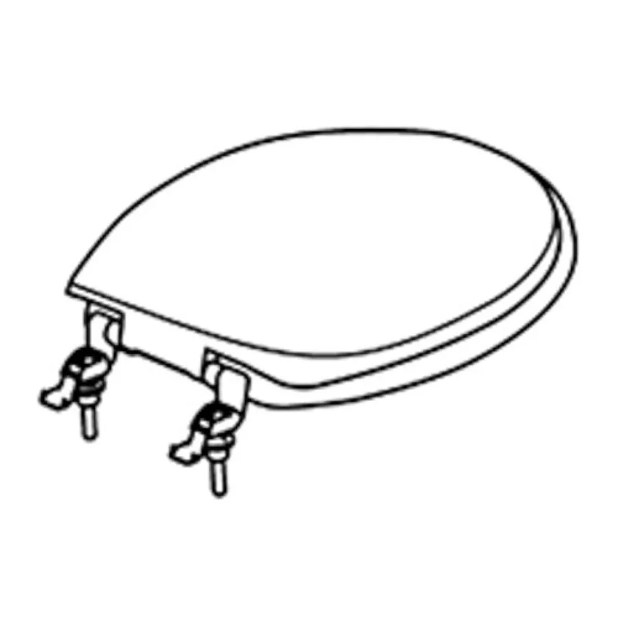 

3444 White Toilet and Cover Assembly