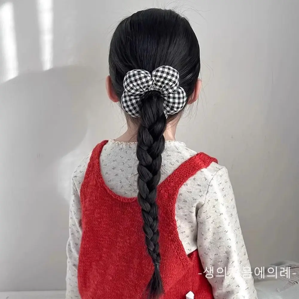 Scrunchie Rambut Anak Bentuk Bunga, Kain Isi Kapas, Scrunchie Rambut Besar, Ikat Rambut, Tali Rambut Elastis Gaya Korea