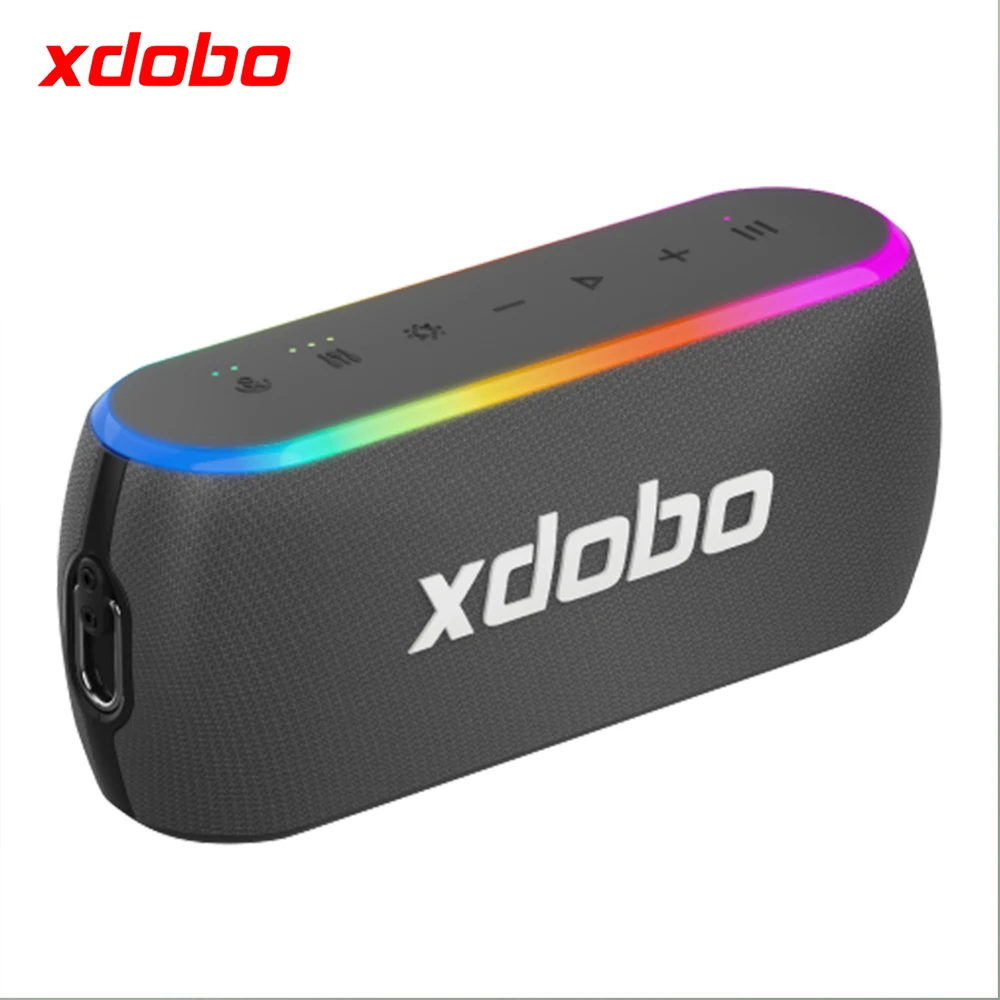 XDOBO X8 III 60W High Power Bluetooth Speaker IPX7 Waterproof Portable Outdoor Wireless Speaker Subwoofer with RGB Light Mic