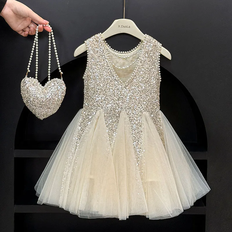 mesh-sequins-summer-dress-children-clothes-girls-gauze-skirt-for-party-evening-birthday-prom-performance-graduation-ceremony