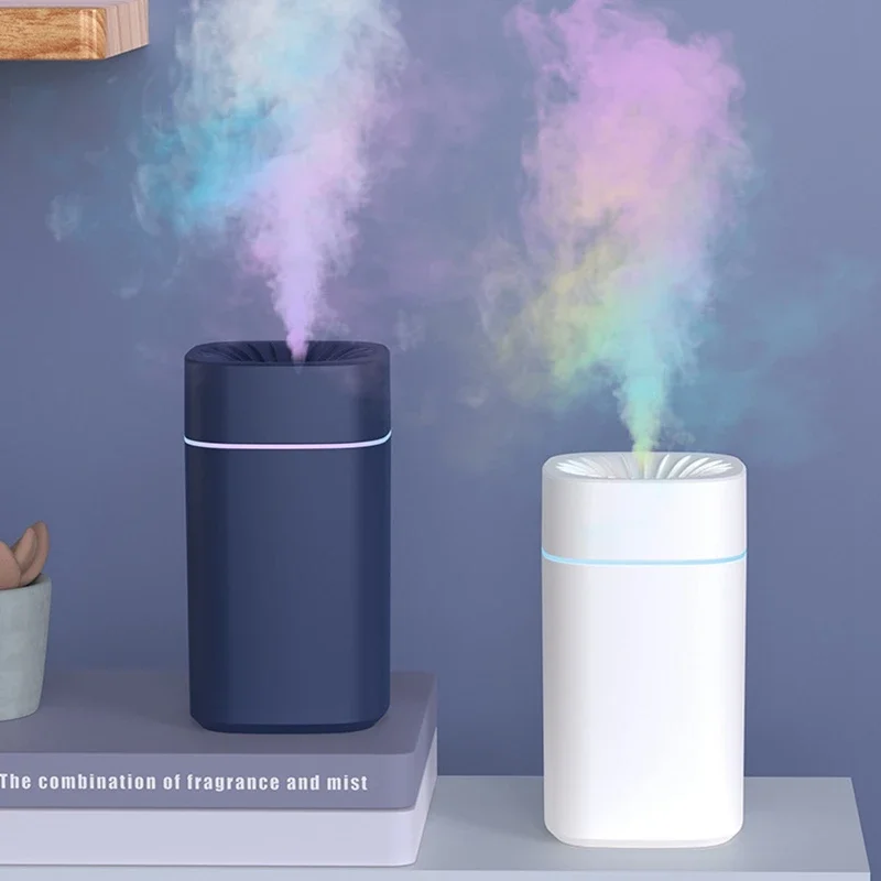 Mini Air Humidifier With LED Light 300ml Spray humidifier Double Wet Cool Mist Maker Diffuser