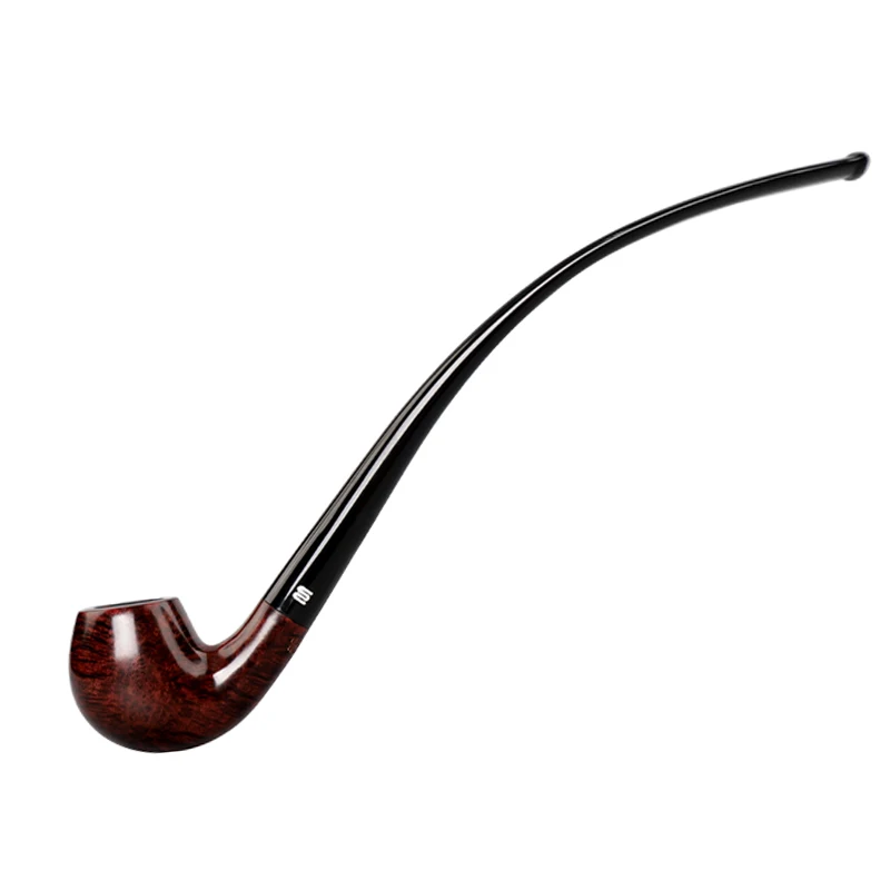 MUXIANG New Wooden Long Smoking Pipe Churchwarden Handmade Briar Wood Tobacco Pipe 10 Tools Free Set Smoking Accessories Father