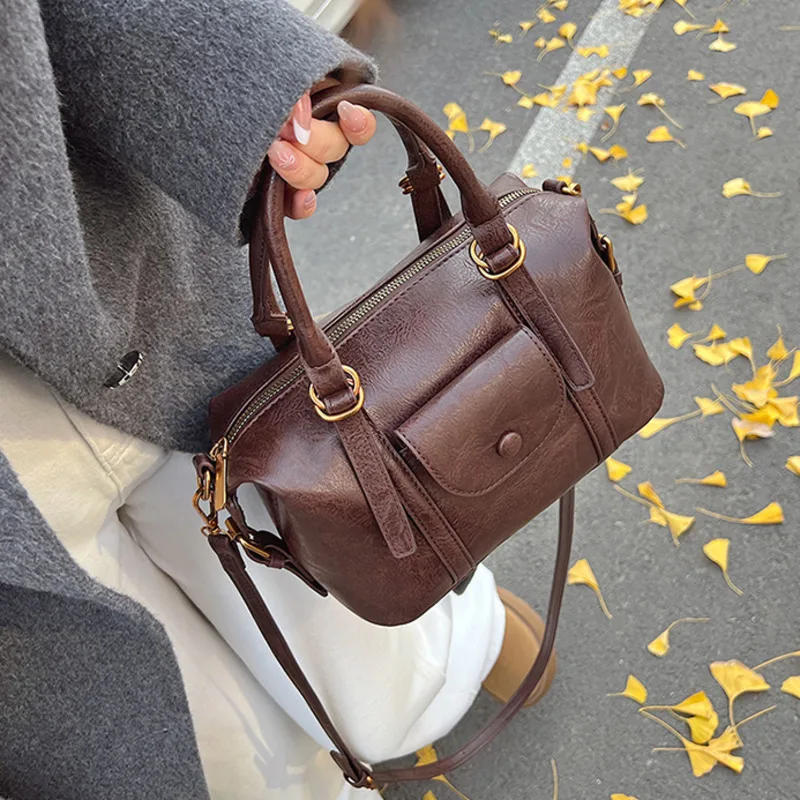

Short Handle PU Leather Crossbody Bags For Women 2025 Spring Luxury Trend Y2K Ladies Shoulder Bag Handbags And Purses