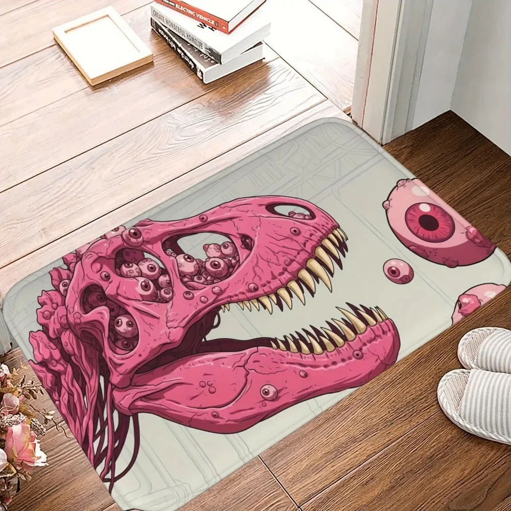Halloween Terrifying Dinosaur Door Mat Halloween Pumpkin Welcome Mat Bathroom Anti Slip Mat Halloween Home Decoration