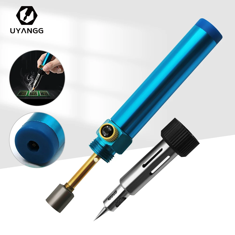 

Portable Soldering Iron Pen Adjustable Temperature Burner Blow Butane Gas Soldering Iron Kit Repair Solder Welding Tool Cordless