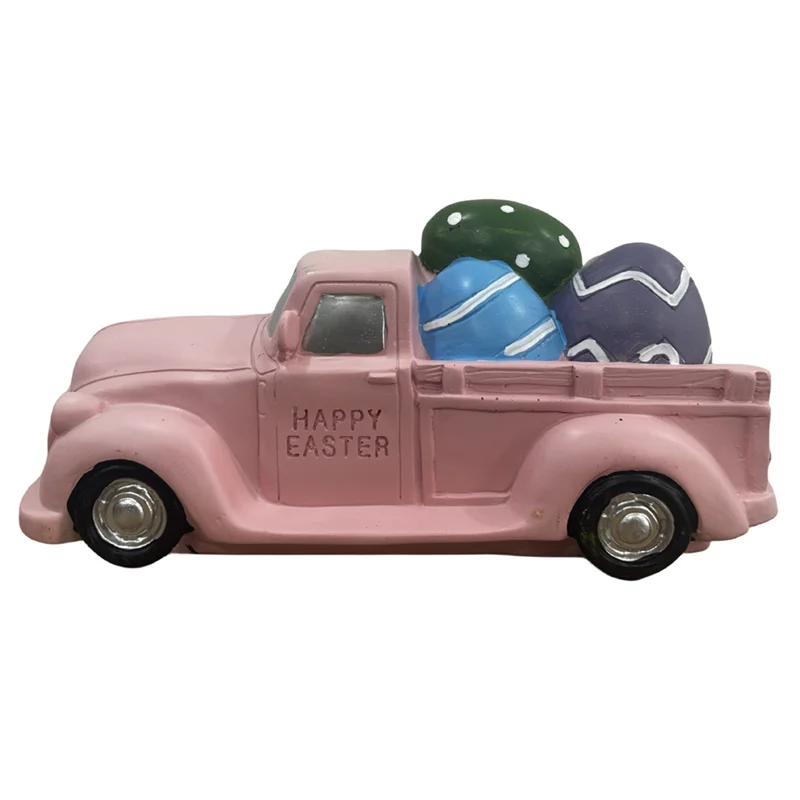AEE6-New créatif Festival de résurrection rose camion dinosaure oeuf décoration résine artisanat maison décoration de bureau