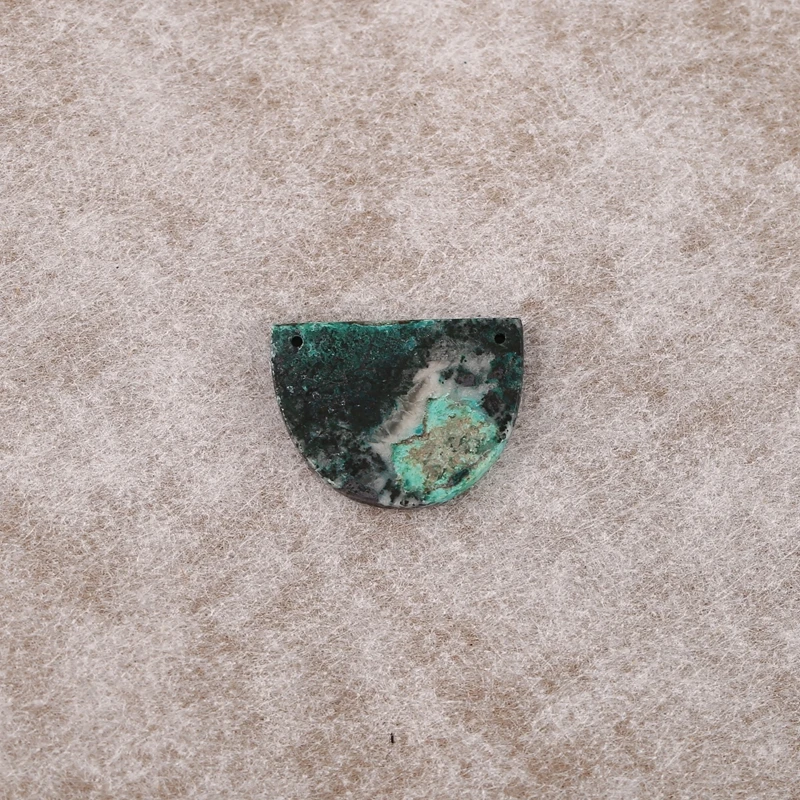 

Natural Stone Double Holes Chrysocolla 25x19x3mm 3g Pendant Beads for Jewelry Making