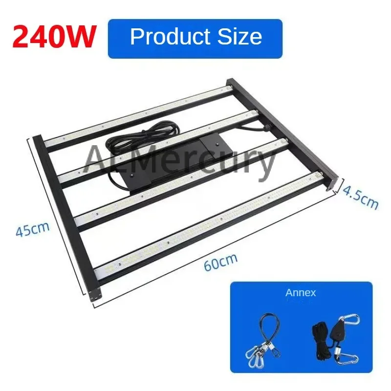 ضوء نبات LED 120 وات/240 وات ضوء عالي الطاقة قابل للتعديل ينطبق على زهرة اللحم الداخلية مصدر ضوء كامل الطيف نمو النبات #3