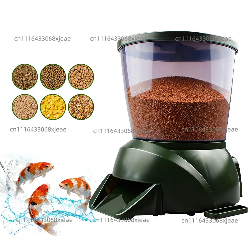 4.25L Automatic Fish Feeder LCD Timing Auto Food Dispenser Adjustable Feeding Portion for Aquarium Koi Pond Fish Tank