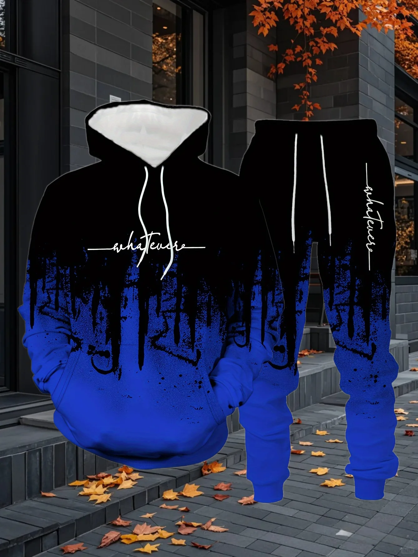 

2025 Winter and Autumn Hot Sale New 3D Printed Sweatpants and Hoodie Set Sportswear Men's Clothing Set Street Sportswear