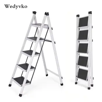 Wedyvko 다기능 가정용 접이식 사다리, 신축성 있는 헤링본 사다리, 다기능 5단 계단 10 best sales 계단 - №8