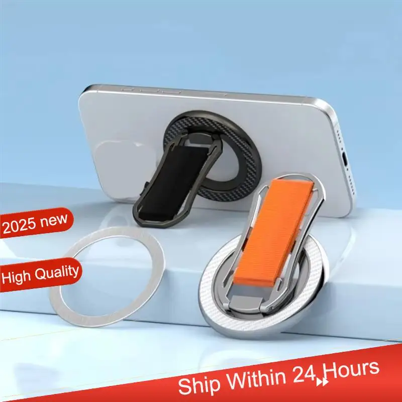 

AC18(Guaranteed) Double Magnet Finger Ring Stand Magnetic Holder Portable Folding Mobile Phone Holder Black